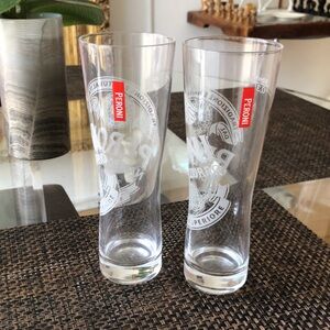 Peroni Clear Glass Beer Tumblers